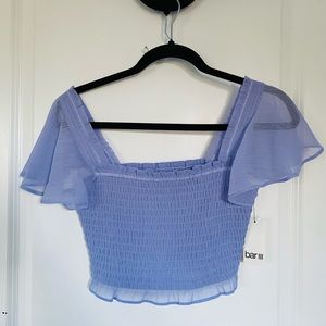 Brand New purple rubbed cropped top
